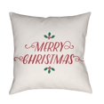 thumbnail image 2 of Surya  Merry Christmas I Square Throw Pillow - Green - White & Red, 2 of 2