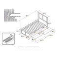 thumbnail image 6 of Leo & Lacey Madison Twin Platform Bed  and Storage Drawers in Grey, 6 of 6