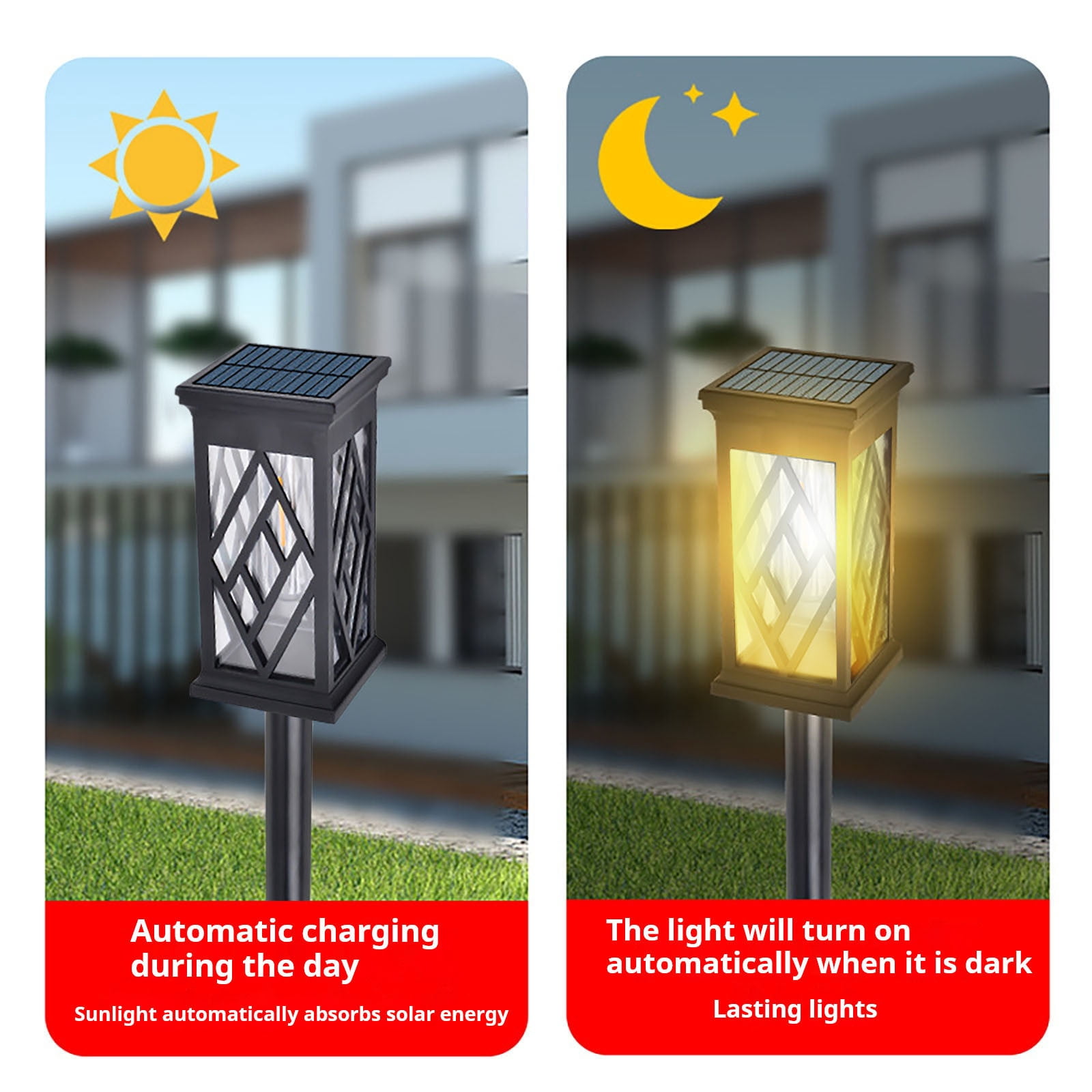 Outdoor Solar Lights,Solar Garden Lights,Waterproof Warm White LED Solar Landscapes Stake Lights Garden Decor for Yard Patio Driveway Walkway Path Lighting
