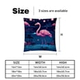 thumbnail image 5 of Flamingo Decorative Velvet Throw Pillow Covers for Chair - Set of 2, Unique Patterns, 16x16, 18x18, 20x20 Inches for Home Decor and Gifts, 5 of 6