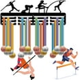 thumbnail image 7 of Track & Field Medal Holder Display Medal Hanger Sports Rack Wall Mount Frame Iron Decor Medal Hangers Organizer for Hanging Medals Running Jumping Throwing Medalist Awards 15.7 x 5.9Inch, 7 of 7