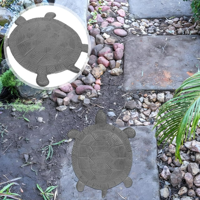 KALLORY Turtle Stone for Garden Weather Resistant Decorative Stepping Stones 1Pack