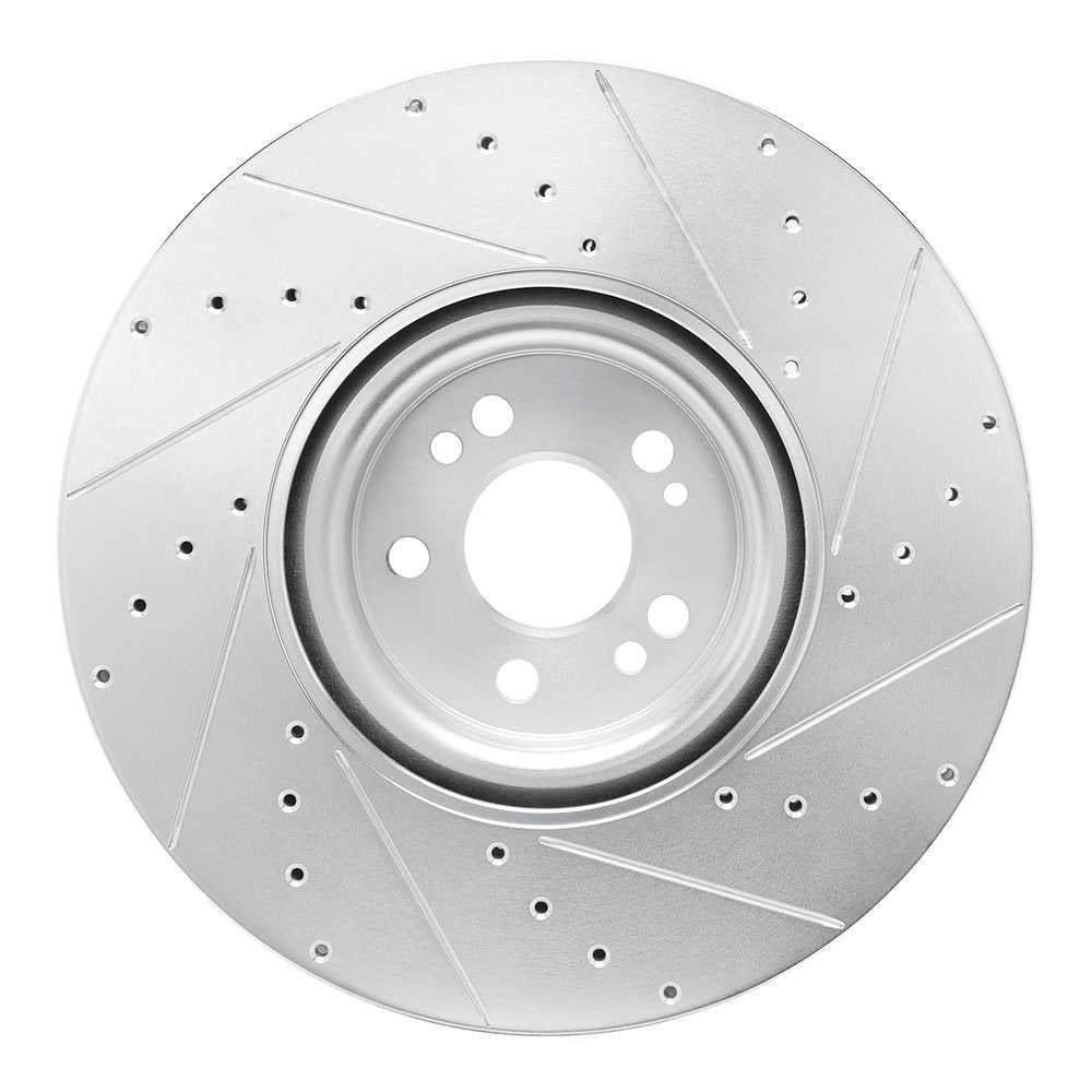 Dynamic Friction Company 631-63180L DFC Brake Rotor - Drilled And Slotted - Silver