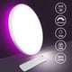 thumbnail image 2 of Lámpara de techo LED regulable de 24 W, 3200 lm, IP44, retroiluminación RGB con control remoto, 3000-6500 K, moderna lámpara de techo LED redonda aplicable a baño, dormitorio, cocina, sala, 2 of 5