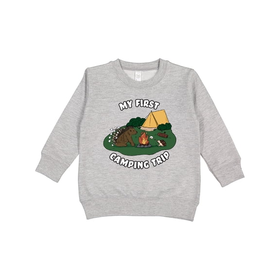 Inktastic My First Camping Trip-camping Hedgehog Toddler Sweatshirt