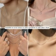 thumbnail image 6 of 925 Sterling Silver Necklace for Women Trendy Dainty Real Silver Chain Necklace Simple Thin Box Chain Beaded Chain Snake Chain Herringbone Necklaces Jewelry 14/16/18 Inch, 6 of 10
