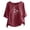 Red, variant on WREESH Womens Fashion Linen Shirts Loose Printed T-Shirt Short Sleeves Blouse Round Neck Casual Tops Brown