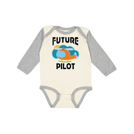 

Inktastic Future Pilot Helicopter Gift Baby Boy or Baby Girl Long Sleeve Bodysuit