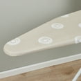 thumbnail image 3 of Mainstays Full‑Size T‑Leg Ironing Board – 53" x 14", Adjustable Height, Steel Frame, Thick Padded Cotton Cover, Non‑Slip Feet, Beige, 3 of 8
