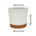 thumbnail image 3 of 12 inch Pot with Drainage Holes - Modern Indoor and Outdoor Flower Planters for Home Garden Decor, Durable and Stylish Design for and Flowers, 3 of 9