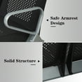 thumbnail image 4 of Kinbor 2-Seat Office Waiting Room Chairs, Reception Guest Bench w/ Steel Frame, Black, 4 of 8