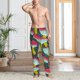 thumbnail image 2 of Fotbe Green Mushroom Pantalones de Pijama para Hombre, Pantalones de Dormir, Pantalones de Casa con Cintura Ajustable y Bolsillos-3X-Large, 2 of 6