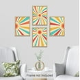 thumbnail image 4 of PixonSign Frameless Wall Art Mid-Century Modern Retro Sunshine Landscape Prints, Set of 4 Abstract Geometric Wall Decor Arts, Wall Décor, Adhesive Canvas Poster, Modern Home Artwork - 8"x10", 4 of 5