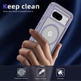 thumbnail image 6 of Google Pixel 8 Phone Case, Phone case Google Pixel 8 Magnetic Case [Compatible with MagSafe] Tough Rugged Matte Slim Shockproof Anti-Fingerprint Anti-Scratch Protective Cover, Light Purple, 6 of 8