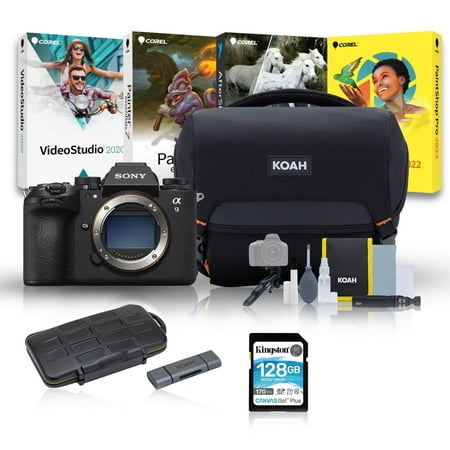 Sony Alpha 9 Mark III Full-frame Mirrorless Camera with Editing Software 128GB SD Card Bundle