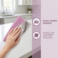 thumbnail image 6 of Unique Bargains 3pcs Kitchen Absorbent Microfiber Cleaning Towels Purple Grey 10" x 10", 6 of 8