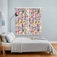 thumbnail image 3 of Spring Botanical Kitchen Curtains Window Panels, Watercolor Floral Flowers Country Vintage Insulated Window Treatment Curtain, Grommet Curtains for Bedroom/Living Room/Bathroom, 2 Piece 42"Wx63"L, 3 of 8