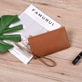 thumbnail image 6 of Women's Wristlet Clutch Slim Leather Wallet RFID Blocking Handbag, 6 of 7