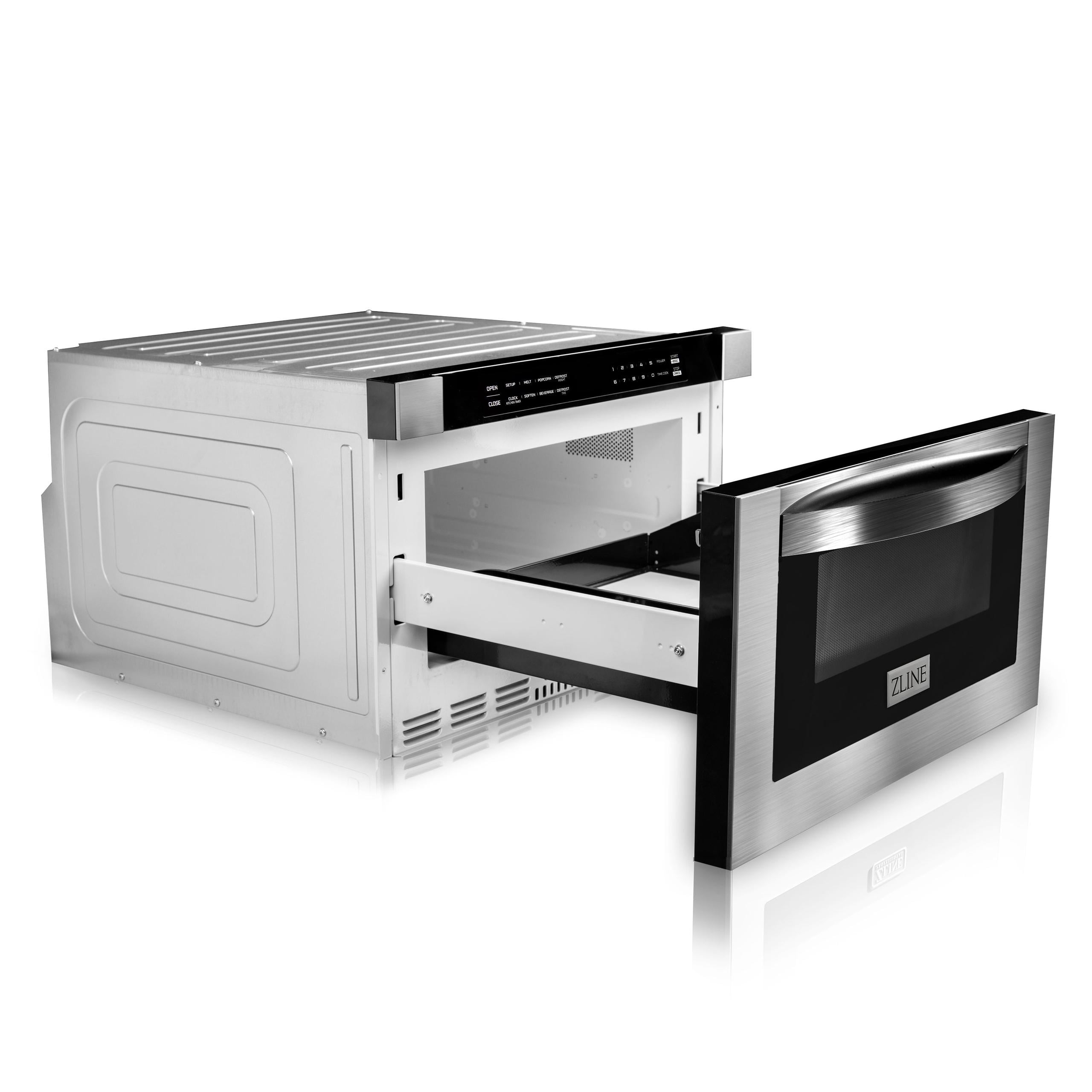 ZLINE 24 Inch 1 Cubic Feet 1000 Watt Digital Microwave Drawer, Stainless Steel