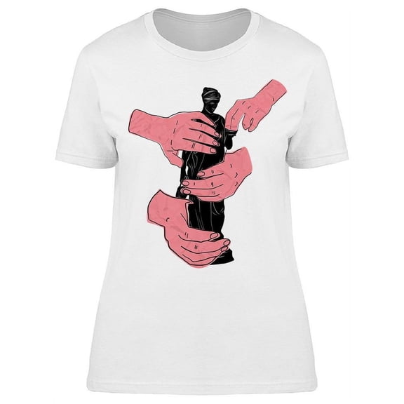 Antique Sculpture Hands Surreal T-Shirt Women -Image by Shutterstock, Female Small