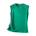 thumbnail image 4 of QYZEU Camisole Tops for Women Sleeveless Casual Tops Round Neck Solid Color Blouse Shirts Loose Fit Fashion Tank Tops Soft Breathable Lightweight Tops Mint Green XL, 4 of 7