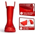 thumbnail image 2 of Kushyshoo Little Big Kids Rain Boots Boys Girls Red Solid Boots Size 12, 2 of 7