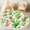 Color 3, variant on Western Botanical Round Rug 3ft Washable Area Rugs, Seamless Floral Green Cacti Peach Flowers White Non-Slip Carpet for Bedroom Playroom Nursery Dorm