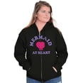 thumbnail image 3 of Mermaid Lovers Cute Seashell Heart Zip Hoodie Sweatshirt Women Brisco Brands M, 3 of 6