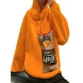 thumbnail image 3 of LUXUR Hommes Sweat à Capuche Manches Longues Casual Hiver Orange XL, 3 of 3