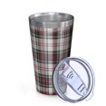thumbnail image 2 of 16oz Tumblers Gray Red Plaid Checkered Pattern Stainless Steel Vacuum Insulated Double Wall Travel Tumbler Cups Mug with Lid and Straw,Cleaning Brush for Coffee,Tea, 2 of 4