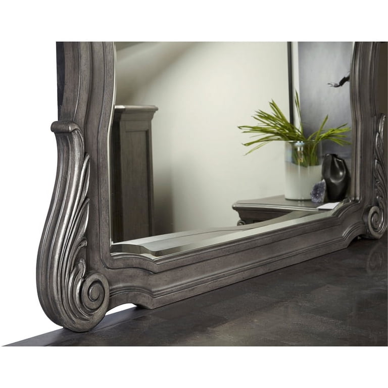 Vivian 9 Drawer Wood Dresser and Mirror Set in Gray Finish by Pulaski  Furniture - Walmart.com
