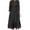 Black, variant on Women'S Casual Button Down Shirt Maxi Dress Long Sleeve Loose Fit Tunic With Collar Elegant Comfortable Solid Color Suitable For Travel, Workplace, Beaches, Carnivals, Gatherings, And Festivals