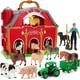 thumbnail image 1 of Juguetes de animales de granja para niños de 1, 2 y 3 años, gran granero rojo con figuras, juguetes de animales y juguetes de tractor para niños, juego de granja, juguetes educativos de aprendizaje, r, 1 of 3