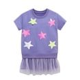 thumbnail image 2 of KYAIGUO Robes à Manches Courtes pour Bébé Fille Robe d'Été Décontractée Robe de Princesse Jupe à Volants 2-8T, 2 of 9