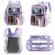 thumbnail image 3 of Mochila Stylifeo transparente para escuela de PVC violeta transparente, 3 of 9