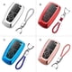 thumbnail image 3 of Riwesomey Funda para llave de coche con llavero para vehículo, funda para llaves de 3 botones, accesorios protectores suaves, repuesto de repuesto para Automoción decorativa y accesorios Rojo Riwesomey VI016727-02B, 3 of 6