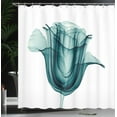 thumbnail image 4 of Ambesonne Rose Shower Curtain, Flowers Nature, 69"Wx75"L, Teal White, 4 of 5