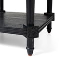 thumbnail image 3 of Maven Lane Pullman Traditional Square Wooden Side Table, Black, Set of 3, 3 of 5