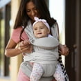 thumbnail image 4 of Boppy Baby Carrier—ComfyChic | Pearl Gray with Vegan Leather Accent and Waist Pocket| Hybrid Wrap | 4 Carrying Positions, 0m+ 8-35lbs | Soft Yoga-Inspired Fabric with Integrated Storage Pouch, 4 of 6
