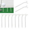 thumbnail image 1 of Curved  Tees, White Durable Lightweight Accessory Plastic  Tees, Three-Point Support, Beginnners for  Course Indoors Home, 1 of 8