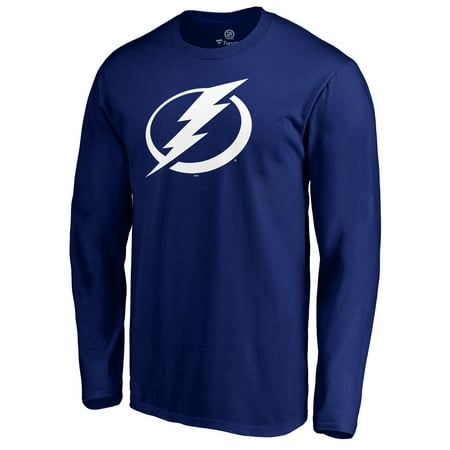 Men's Fanatics Branded Blue Tampa Bay Lightning Primary Team Logo Long Sleeve T-Shirt