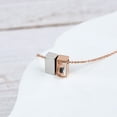 thumbnail image 4 of Anavia See You Cremation Necklace for Ashes, Mini See Through Urn Necklace, Mini Cube Cremation Pendant, Cremation Jewelry, Memorial Jewelry, Mini Urn-[Silver & Rose Gold], 4 of 7