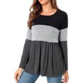 thumbnail image 7 of Dxzfnsa Women's Pregnancy Tops Fashion Casual Round Neck Long Sleeve Maternity Shirts Womens Double Layer Maternity Clothes Patchwork Color Breastfeeding Shirts, 7 of 7