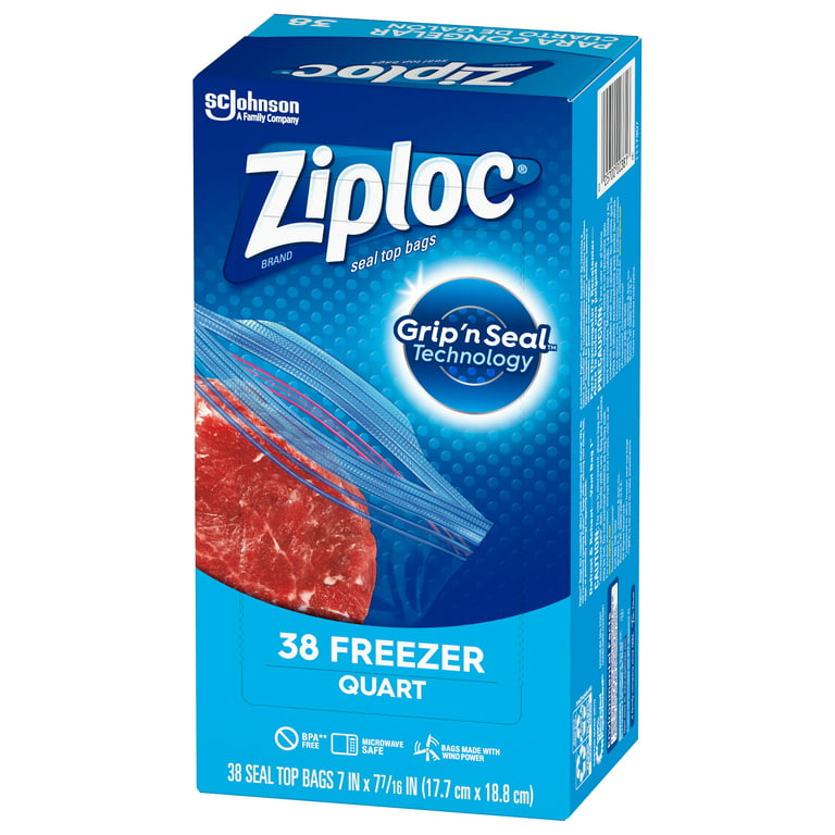 Ziploc Seal Top Bags, Storage, Gallon - 38 bags