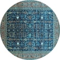 thumbnail image 1 of Ahgly Company Indoor Round Oriental Light Blue Industrial Area Rugs, 8' Round, 1 of 4