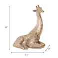 thumbnail image 5 of Elegant Resin Sitting Giraffe Sculpture for Home Décor - Figurine for Bathroom, Office, and Living Room Accent - Ornament for Entryway, Shelf and Coffee Table Display - 10", Gold & Metallic, 5 of 12