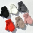 thumbnail image 2 of Cheers.US 2 Pairs Children Kids Baby Boys Girls Full Finger Mittens Autumn Winter Warm Mittens Solid Color Full Finger Plush Gloves, 2 of 6