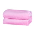 thumbnail image 2 of QAQuu Solid Color Throw Blanket, Soft Cozy Fleece Blanket, Lightweight Fluffy Flannel Blanket for Couch, Bed and Sofa, Warm Plush Blanket for Women, Men and Kids, 60" x 80", Pink, 2 of 9