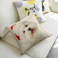 thumbnail image 5 of Cute Coton de Tulear Dog with Santa Hat Linen toss pillowcase decoration pillowcase gifting preferred 24x24 inch cushion cover 2 sets sofa pillowcase sofa bedroom living room car, 5 of 8