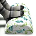thumbnail image 3 of Exotic Foot Rest, Watercolor Pattern of Lizards and Cacti, Non-Slip Backing Adjustable Ergonomic Memory Foam Leg Support for Office, Sea Blue Lime Green, by Ambesonne, 3 of 5